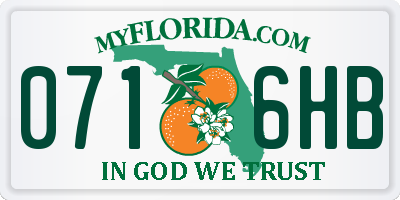 FL license plate 0716HB