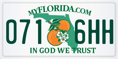 FL license plate 0716HH