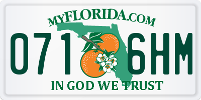 FL license plate 0716HM