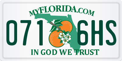 FL license plate 0716HS