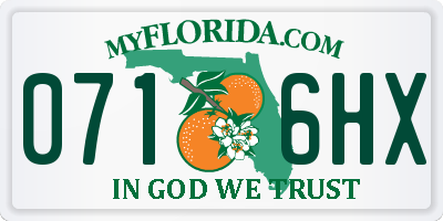 FL license plate 0716HX