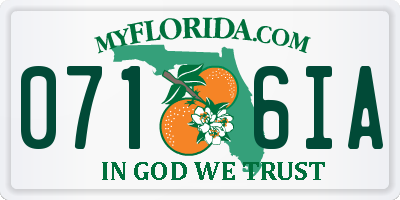 FL license plate 0716IA