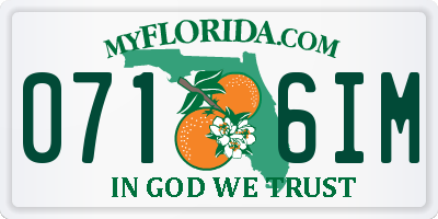 FL license plate 0716IM