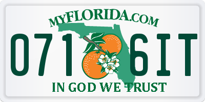 FL license plate 0716IT