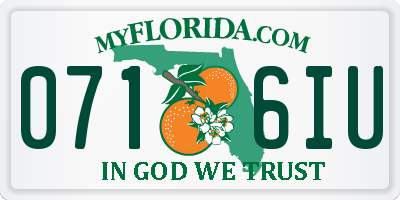 FL license plate 0716IU