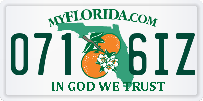FL license plate 0716IZ