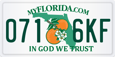 FL license plate 0716KF
