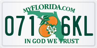 FL license plate 0716KL