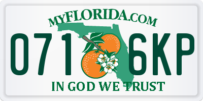 FL license plate 0716KP