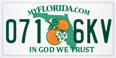 FL license plate 0716KV