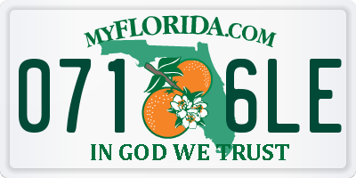 FL license plate 0716LE