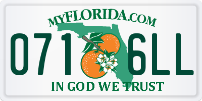 FL license plate 0716LL