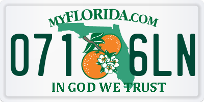 FL license plate 0716LN
