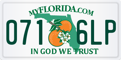 FL license plate 0716LP