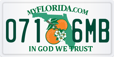 FL license plate 0716MB