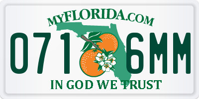 FL license plate 0716MM
