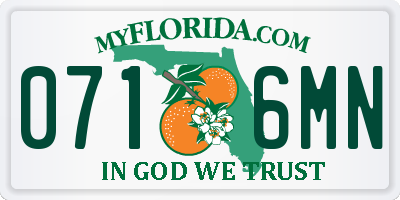 FL license plate 0716MN