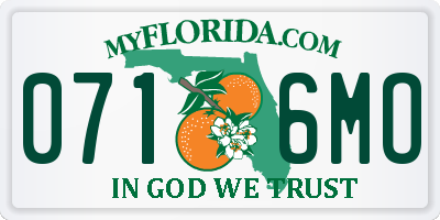 FL license plate 0716MO