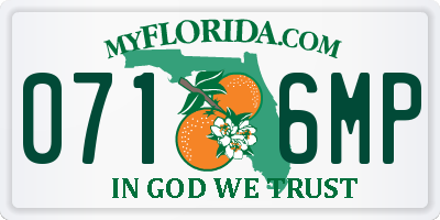 FL license plate 0716MP