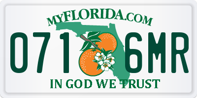FL license plate 0716MR