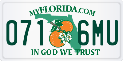 FL license plate 0716MU