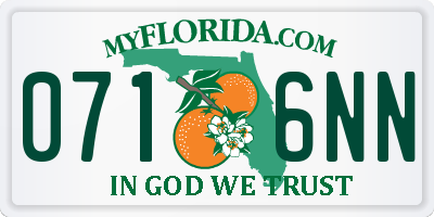 FL license plate 0716NN