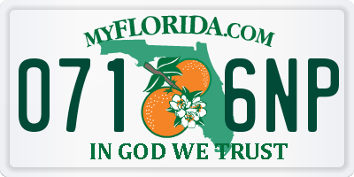 FL license plate 0716NP