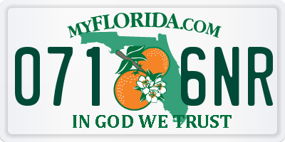 FL license plate 0716NR