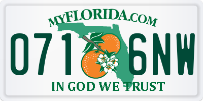FL license plate 0716NW