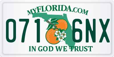FL license plate 0716NX