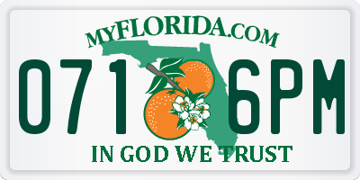 FL license plate 0716PM