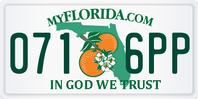 FL license plate 0716PP