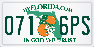 FL license plate 0716PS
