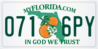 FL license plate 0716PY
