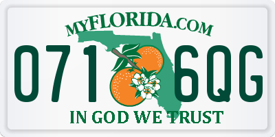 FL license plate 0716QG
