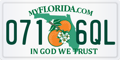 FL license plate 0716QL