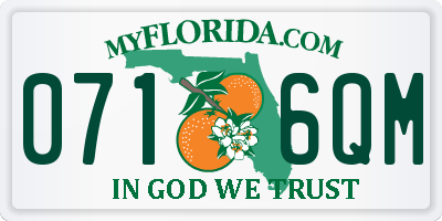 FL license plate 0716QM