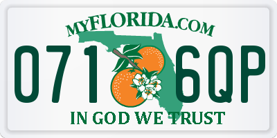 FL license plate 0716QP