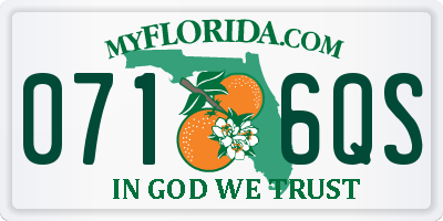 FL license plate 0716QS