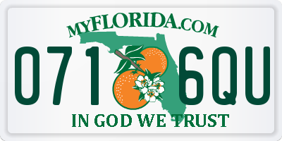 FL license plate 0716QU