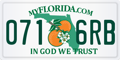 FL license plate 0716RB