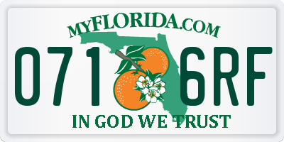 FL license plate 0716RF