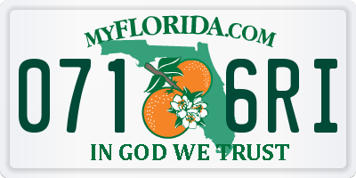 FL license plate 0716RI
