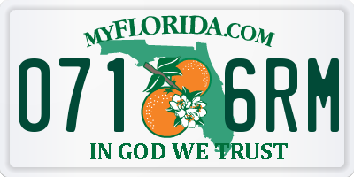 FL license plate 0716RM
