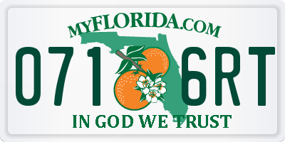 FL license plate 0716RT