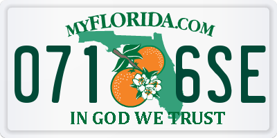 FL license plate 0716SE