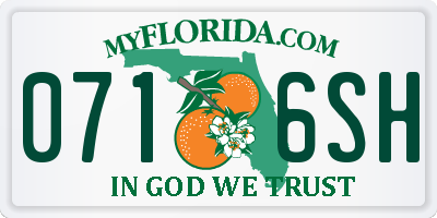 FL license plate 0716SH
