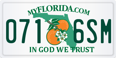 FL license plate 0716SM