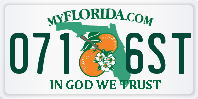 FL license plate 0716ST