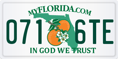 FL license plate 0716TE